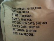 Νο 231-673-0 Na2S2O5 97% βαθμού τροφίμων Metabisulfite νατρίου SO2 65% αγνότητα SMBS ΕΚ
